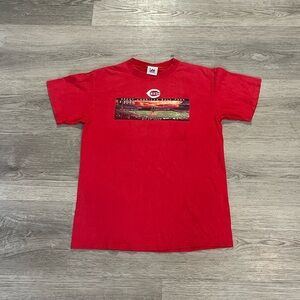 Vintage 2001 Lee Cincinnati Reds men's Baseball red shirt